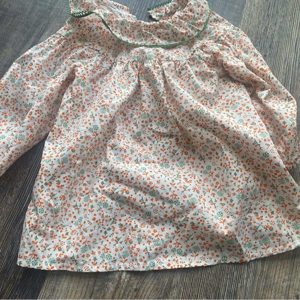 [mini blalabala] floral Peter Pan collared shirt # 1